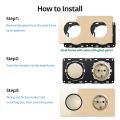 Wallpad DIY Module Gold Glass 1 2 3 4 Gang 1 2 Way Wall Switch Blue LED Indicator Function Key Only AC110-220V. 