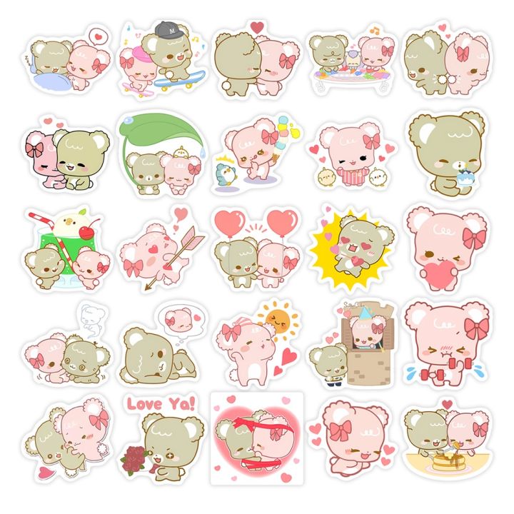 20/40/60pcs%20Sugar%20Cubs%20Stickers%20Cute%20Bears%20Lovely%20Couple%20Stickers%20for%20Laptop%20Scrapbook%20Journal%20Kids%20Girls%20Boys%20Stickers%20-%20Image%205