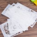 Flexible (Material) Reusable Stencil Intricate Lightweight (Weight) Decorating (Usage) Airbrush Painting Assorted (Variety) 1pc (Quantity) Art Diy Stencil for Artists Crafts Enthusiasts Home. 