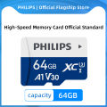 PHILIPS Memory Card 512GB 256GB 128GB 64GB 32GB U3 V30 4K Full HD Micro TF Mini SD Card TF Memory Flash Card for Phone/Computer. 