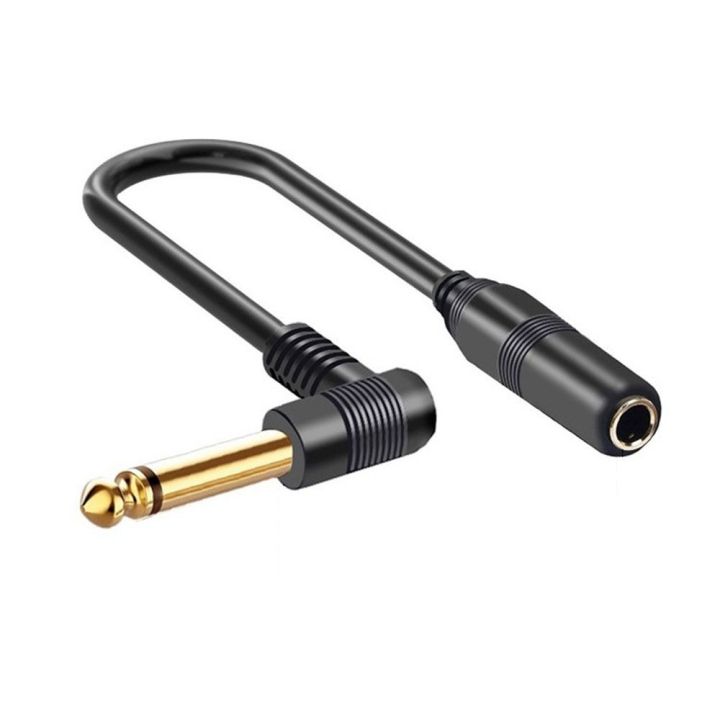 Mixer Cord Right Angle Right Angle 6.35mm Male Extension 6.35mm Male To Female TRS Stereo Cable Audio Cord /4 Inch TS Mono Jack 90 Degree /4 Inch 6.35mm Stereo Guitar Cable Bass
