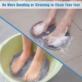 Foot Scrubber for Shower 25 x 30 CM, Silica Gel Shower Foot Scrubber, Shower Foot Scrubber Mat with Non-Slip Suction Cups, for Improve Circulation and Relieve Tired. 