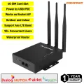 COMFAST CF-E7 waterproof 4G LTE  SIM card slot outdoor AP wifi router plug and play 4G to wired and Wireless network with 3 antennas. 