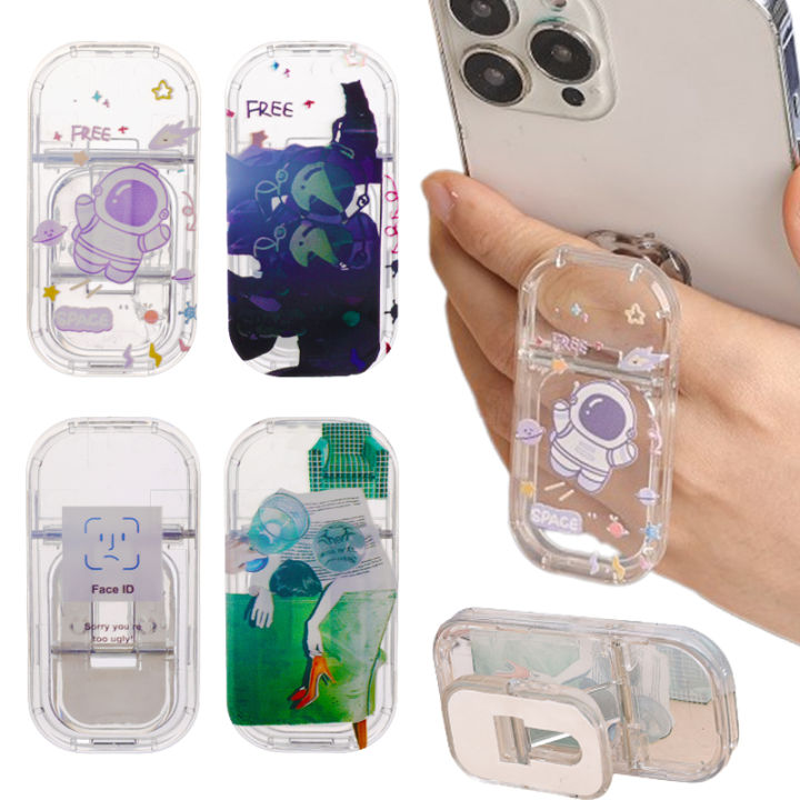 Portable Mobile Phone Finger Grip Holder Universal Transparent ...