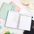 Compact Size Fitness Journal Strength Training Printed Pages Cover Workout Log Portable Spiral Bound Exercise Book for Fitness. 
