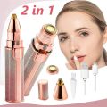 2 in 1 Eyebrow Razors for Women Face & Body,  Flawless Rechargeable Facial Hair Remover with LED Light, Portable & Painless Hair Remover  Portable Electric Hair Remover Rechargeable Lady Shaper Eyebrow Facial Leg Armpit Bikini Trimmer Epilator Female. 