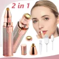 2 in 1 Rechargeable Built-in LED Light for Face Lips Nose Body  Facial Hair Removal for Women Man Electric Eyebrow Shaver Trimmer Eye Brow Hair Remover， Electric Razor and Painless Hair Remover. 