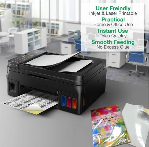 100Pcs%20A4%20Blank%20White%20Gloss%20Self%20Adhesive%20Sticker%20Paper%20Shipping%20Glossy%20Sheet%20Sticky%20Address%20Label%20-%20Image%202