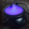 Halloween Witch Pot Cauldron Mister Mist Maker Smoke Fog Machine Color Changing Prop Decoration US Plug. 
