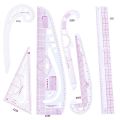 Qsezeny French curve sewing set sewing machine ruler multi-function sewing tool cutting ruler clothing sample metric ruler. 