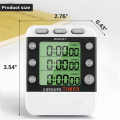 Digital Dual Kitchen Timer, 3 Channels Count UP/Down Timer. 