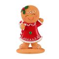 Creative Cartoon Christmas Gingerbread Man Ornament Resin Boy/Girl Ginger Man Figurines Decorative Handmade Christmas Decoration New Year. 