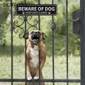 Beware of Dog Sign Beware Dog Sign Paw Print Gate Closed Durable Aluminum Warning Home Outdoor Outdoor Dog Sign. 