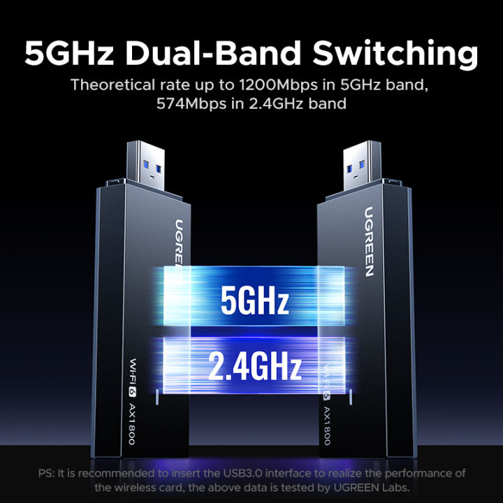 UGREEN%20AX1800%20USB%20'W'iFi'%206%20Adapter%20for%20PC%20Laptop%201800Mbps%205G%202.4G%20Dual%20Band%20'W'iFi'%20Dongle%20High%20Speed%20USB%203.0%20Wi-re-le-ss%20Network%20Adapter%20Plug%20and%20Play%20for%20Windows%2010/11%20-%20Image%207