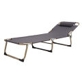 3 Folds Portable Bed Easy Carrying Foldable Sleep Bed with Pillow for Outdoor Activities. 