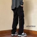 American New Cargo Pants Trendy Multi-Pocket Charging Pants Men's Spring and Autumn Loose Straight Trousers All-Matching Casual Pants. 