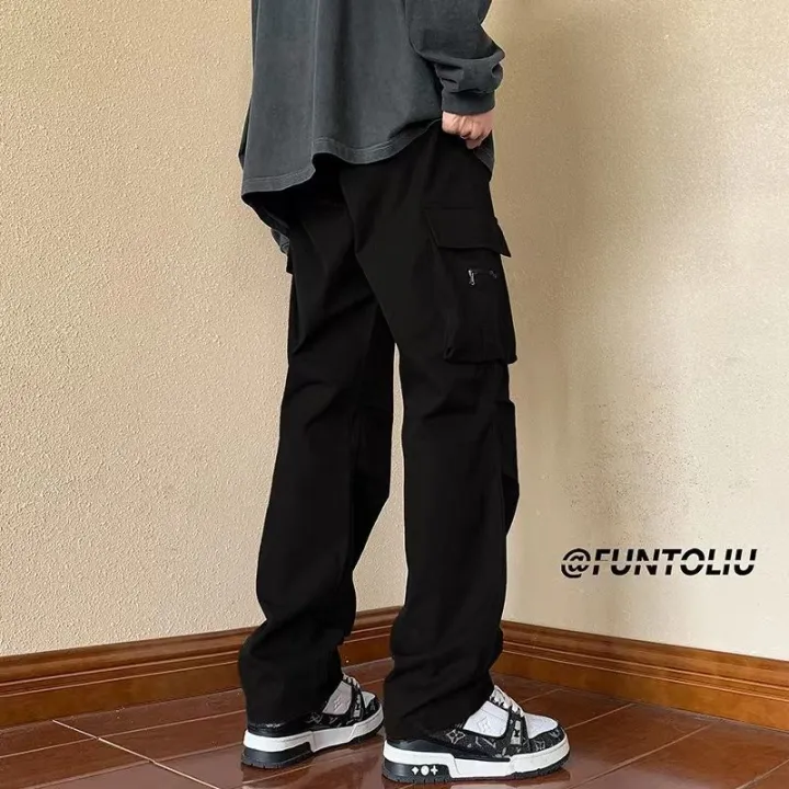 American%20New%20Cargo%20Pants%20Trendy%20Multi-Pocket%20Charging%20Pants%20Men's%20Spring%20and%20Autumn%20Loose%20Straight%20Trousers%20All-Matching%20Casual%20Pants%20-%20Image%204