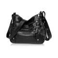 Vocoal Crossbody Shoulder Bag Soft Leather Bag Female Fashion Simple European American Trend Retro Multi-pocket Large Capacity Water Resistant Sling Bag. 