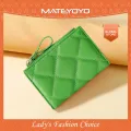 MATEYOYO Women's Wallet Simple Diamond Pattern Wallet Fashion Purse Money Bag Multifunctional Clutch Wallet PU Leather Card Wallet Zipper Co-in Pocket. 