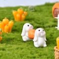 Cute Rabbit Ornament Mini Bunny Miniature Figurines Miniature Landscape Decoration Home Decoration. 