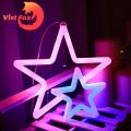 Neon Lights Romantic Led Neon Heart Star Sign for Bedroom Decoration Perfect for Valentine's Day Christmas Wedding Dual Sided Design Home Living Room Decor Hanging Neon Light. 