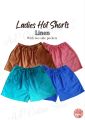 Hot Shorts / Linen Hot Shorts with Side Pockets / Linen Hot Shorts for Ladies / Linen Hot Shorts for Women – Linen. 