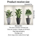 3 Sheets Green Plant Potted Plant Wall Sticker 3D False Window Wall Decals SEVICH. 