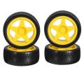 4 PCS | SMART ROBOT CAR RUBBER TYRES WHEELS FOR ARDUINO GEAR MOTOR CHASSIS. 