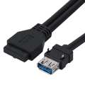 USB 3.0 19pin/20pin Motherboard Header Female to USB3.0 Adapter Cable GDT. 