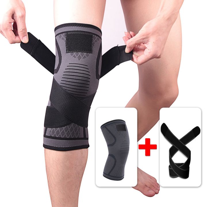Skdk%202%20Pcs%20Adjustable%20Knee%20Brace%20Support%203D%20Compression%20Gym%20Pain%20Relief%20Knee%20Pads%20Sleeve-L%20&%20Xl%20-%20Image%204