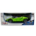 Lamborghini Centenario Lime Green with Matt Black Top 1/18 Diecast Model Car by Maisto. 