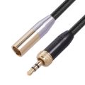 1 Pcs Microphone Audio Cable Internal Thread 3.5MM Male to MINI XLR 3PIN Adapter Cable for SLR Camera. 