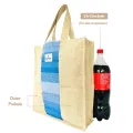 Heavy Duty Canvas Tote Bag - Blue Stripe - 14.5 inches (L) * 3 inches (W) * 16 inches (H). 
