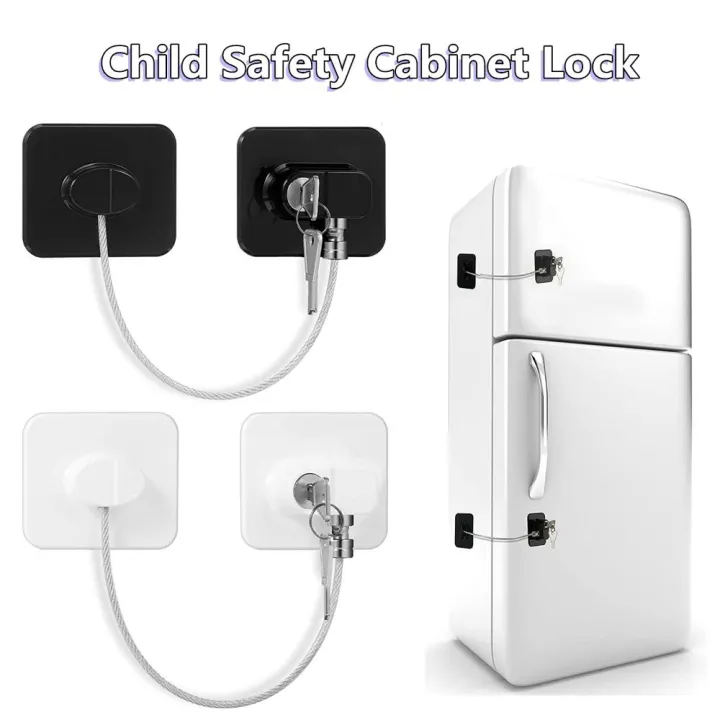 Sliding%20closet%20door%20lock%20key%20or%20combination%20lock%20security%20refrigerator%20lock%20with%201PCS%20baby%20baby%20safety%20cabinet%20lock%20-%20Image%202