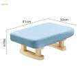 Small Footstool Foot Rest with Wooden Legs for Dining Sofa Guest Room. 