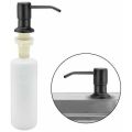 Sleek Kitchen Sink Soap Dispenser - 350ml Capacity or 4ft Tube, Matte Black & Satin Matt Stainless Steel Finish. 