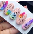 24pcs Flower Graffiti Water Nail Sticker Set Ink Blooming Floral Leaf Nail Art Design Polish Manicure Decoration Sliders. 