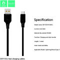 Denmen D01L Beautiful Accessories High Speed Data Cable 2.4A Output For - Lightning USB Charging Data Cable- Syncing Nylon Braided Apple Charger Cable for Mobile Phone. 