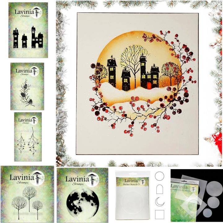 Moon Tree House Clear Stamps Layering Stencils For Making Scrapbook ...