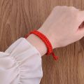 Adjustable Handwoven Braided Rope Knots Bangles Pendant Bracelets Charm Jewelry Wristbands Ethnic Tibetan Buddha Woven Amulet For Women Men Bracelet Lucky Red Thread Bracelet. 