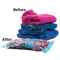 1/4 Pcs 4 Size Hand Roll Transparent Foldable Compressed Compression Vacuum Bag Home Clothes Plastic Storage Bag Space Saving Seal Bags. 