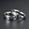 [Good LIFE]His Queen Her King Couple Ring Wedding Rings Engagement Ring Rings for Women Stainless Steel Ring Jewelry. 