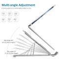 Laptop Stand, Adjustable Aluminum Laptop Computer Stand Tablet Stand, Ergonomic Foldable Portable Desktop Holder Compatible with 10-15.6 White. 