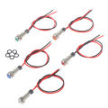 P67 waterproof 6mm led metal warning indicator light 3v 5v 6v 12v 24v 220v. 