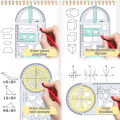 For School Multifunctional Primary School Activity Drawing Geometric Ruler Triangle Ruler Compass Protractor Set Measuring Tool JINBING. 