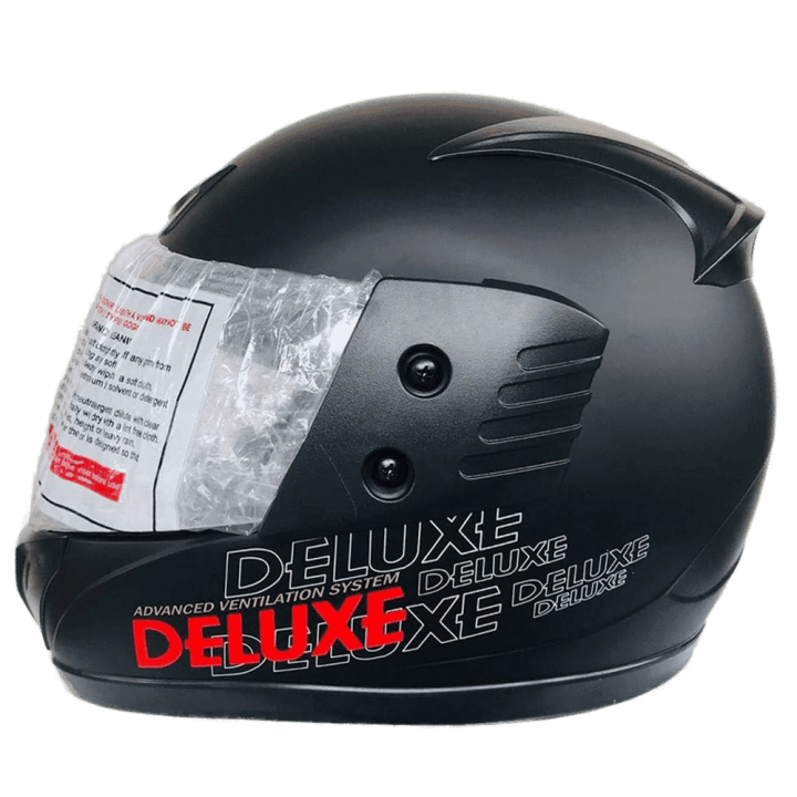 U.P.Co Deluxe  Black Matt  Motor Bike Helmet SLS Certified