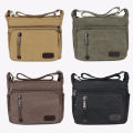 Men And Women Travel Bags Tool Bag Retro Washed Canvas Shoulder Messenger Bag Crossbody Satchel Single Back. 