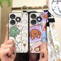 Anti-dust Cartoon Phone Case For Itel A50/A667L Durable Shockproof Silicone Back Cover Wrist Strap Cute Fashion Design. 