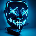 Cyberpunk LED Neon Mask Adults Masque Grow In The Dark Masks Halloween Dress Up Horror Mask Party Lighting Supplies Cosplay Prop Moyao. 