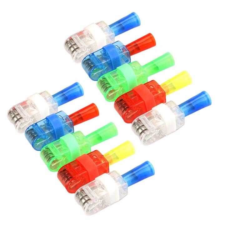 Radiant Led Finger Lamp 10pcs Led Finger Lights with Elastic Band Rings for Kids Parties Long-lasting Projection Finger Lamps Fun Toy Set for Finger Flashlight